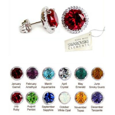 Swarovski Birthstone Studs Only $5.99 + FREE Shipping!