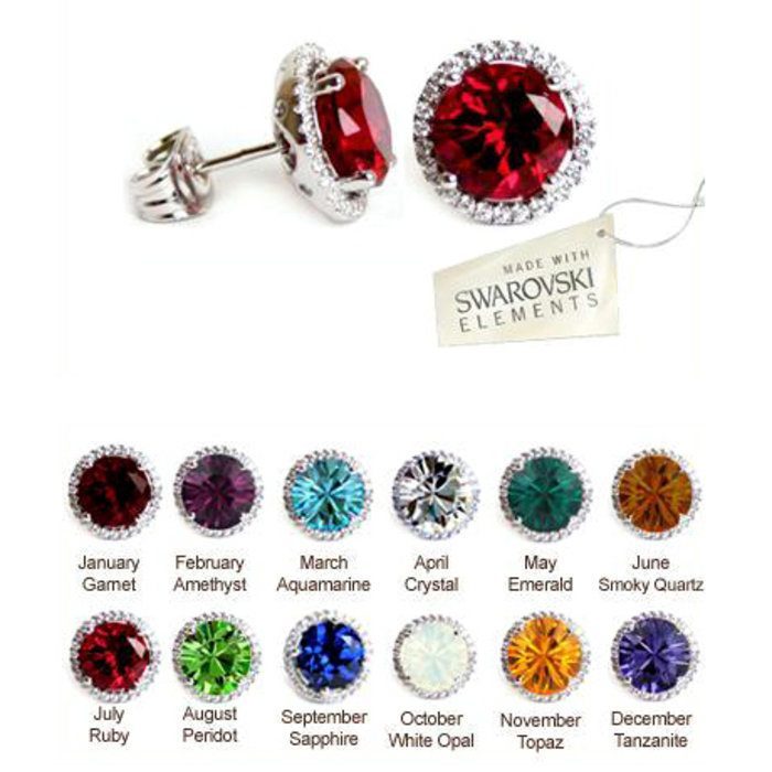 Swarovski Birthstone Studs Only $5.99 + FREE Shipping!