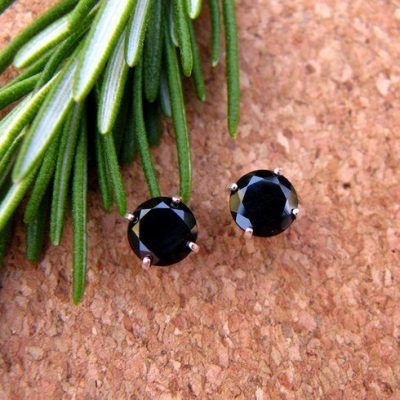 Sterling Silver Black Spinel Gemstone Earrings Only $4.99 Shipped From Tanga!