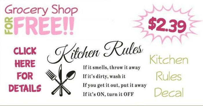 Kitchen Rules Wall Decal Just $2.39 + FREE Shipping!