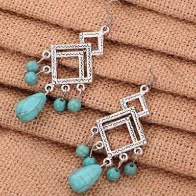 Tibetan Silver and Turquoise Earrings Just $2.69 + FREE Shipping!