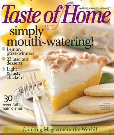 FREE Subscription to Taste Of Home Magazine!