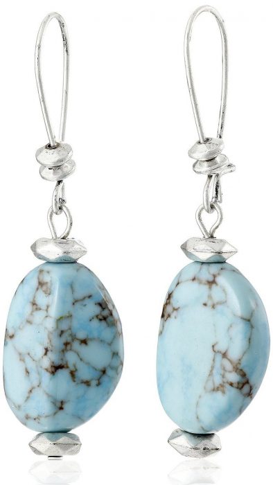 Turquoise Bead Drop Earrings Extra 30% Off Now Just $7.84!