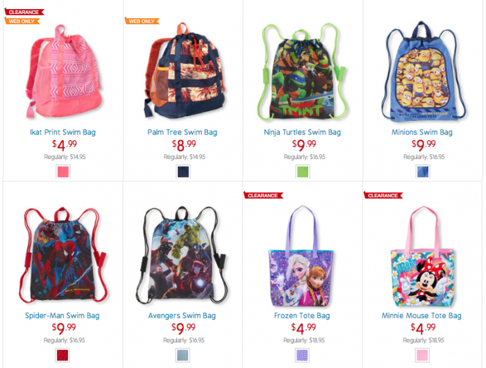 Kids Totes And Swim Bags As Low As $4.99!