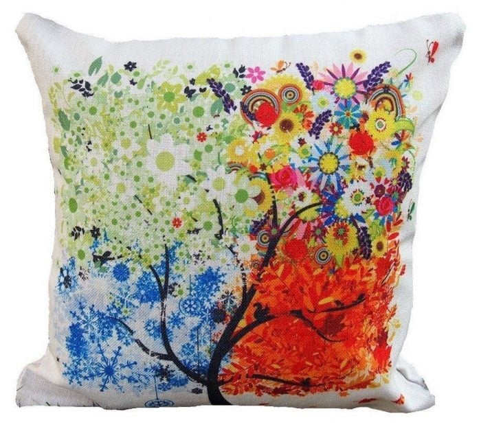 Colorful Tree Cotton Linen Pillow Case Cover Only $3.25! (Reg. $20) Ships FREE!
