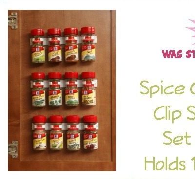 Spice Gripper Clip Strips - Set of 3, Holds 12 Jars Just $7.95 Was $16!