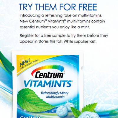 FREE Centrum Vitamints Sample!