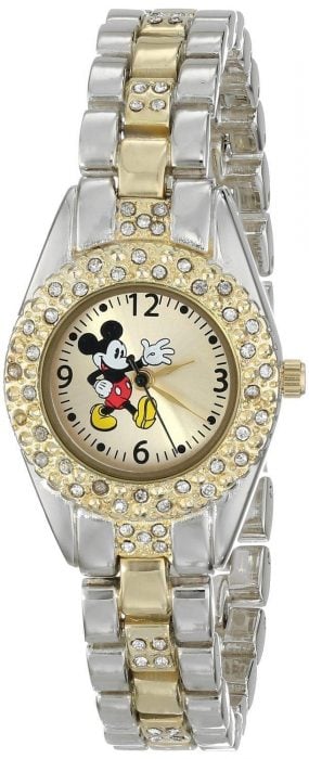 Disney Women's Mickey Mouse Gold Dial Two-Tone Bracelet Watch Only $13.59! Down From $25!