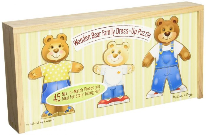 Melissa & Doug Wooden Bear Family Dress-Up Puzzle Only $14.99! (30% Off!)