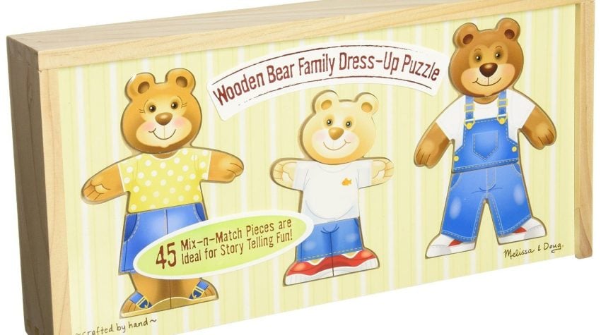 Melissa & Doug Wooden Bear Family Dress-Up Puzzle Only $14.99! (30% Off!)