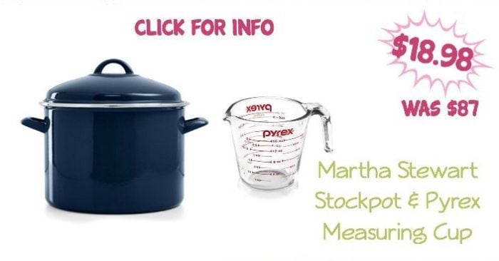 Martha Stewart Stockpot & Pyrex Measuring Cup Just $18.98 (Was $87)!