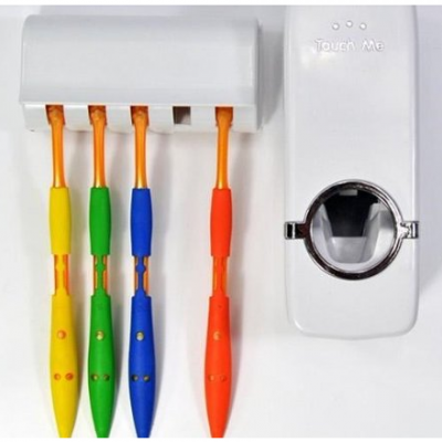 Automatic Toothpaste Dispenser and Tooth Brush Holder Set $5.80 + FREE Shipping (Reg. $49)!