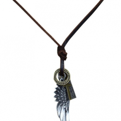 Leather Cord Feather Wings Necklace Only $6 SHIPPED (Reg. $40)!