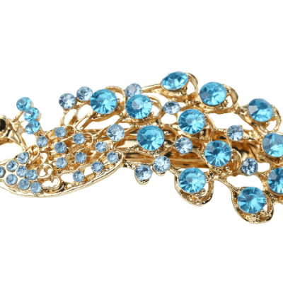 Vintage Crystal Peacock Hair Clip ONLY $1.99 + FREE Shipping!