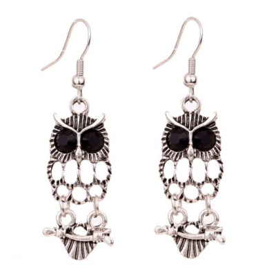 Silver Owl On A Branch Earrings ONLY $3.96 + FREE Shipping (WAS $15)!