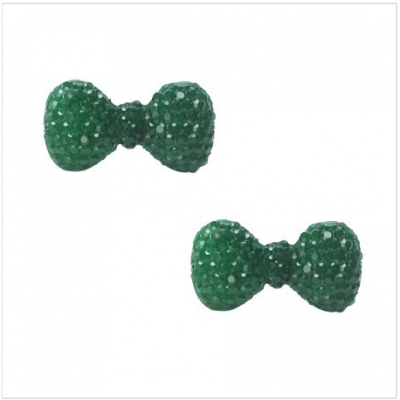 Petite Navy Green Bow Earrings As Low As $2 SHIPPED (Reg. $20)!