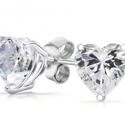 Swarovski Elements Silver Heart Earrings ONLY $4.99 + FREE Shipping (WAS $100)!