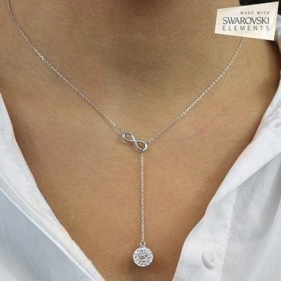 Swarovski Infinity Y Necklace in Sterling Only $13.99 + FREE Shipping!