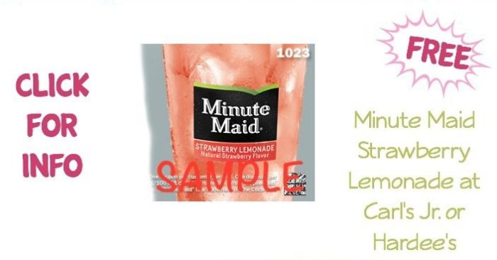 FREE Minute Maid Strawberry Lemonade At Carl's Jr. or Hardee's!