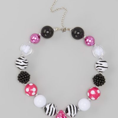 Hot Pink Zebra Necklace Only $10.99!