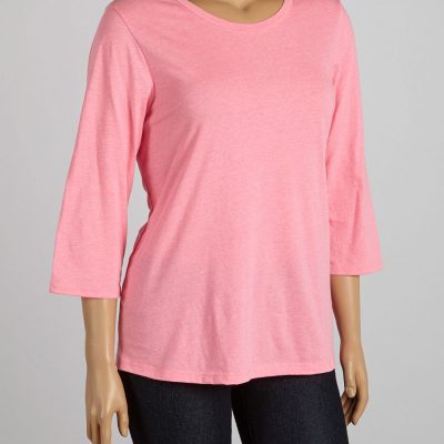 Fuchsia Crewneck Tee Only $14.99!